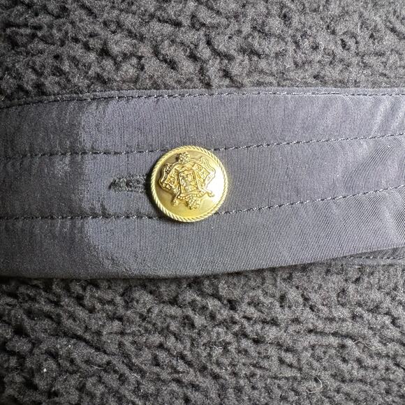 J Crew Teddy sherpa lady jacket BT709 Sz Small Black Gold Buttons Patch Pockets - Picture 3 of 4